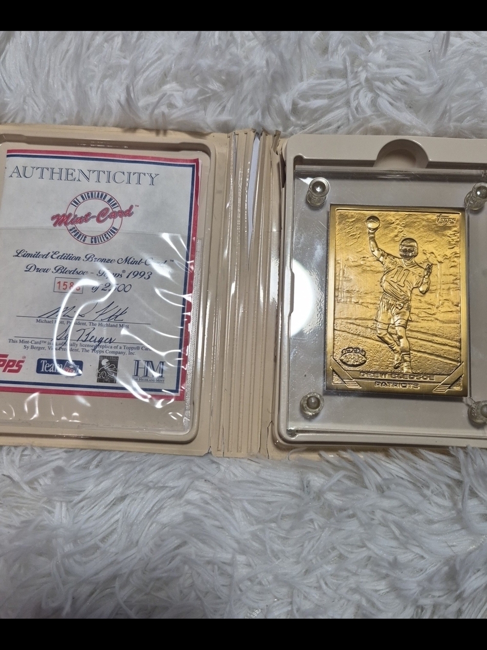 Gold Commemorative Football Plaque with Certificate
